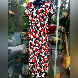 Medium Who What Wear Floral Print Dress